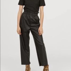 H and m faux leather trousers Clearance